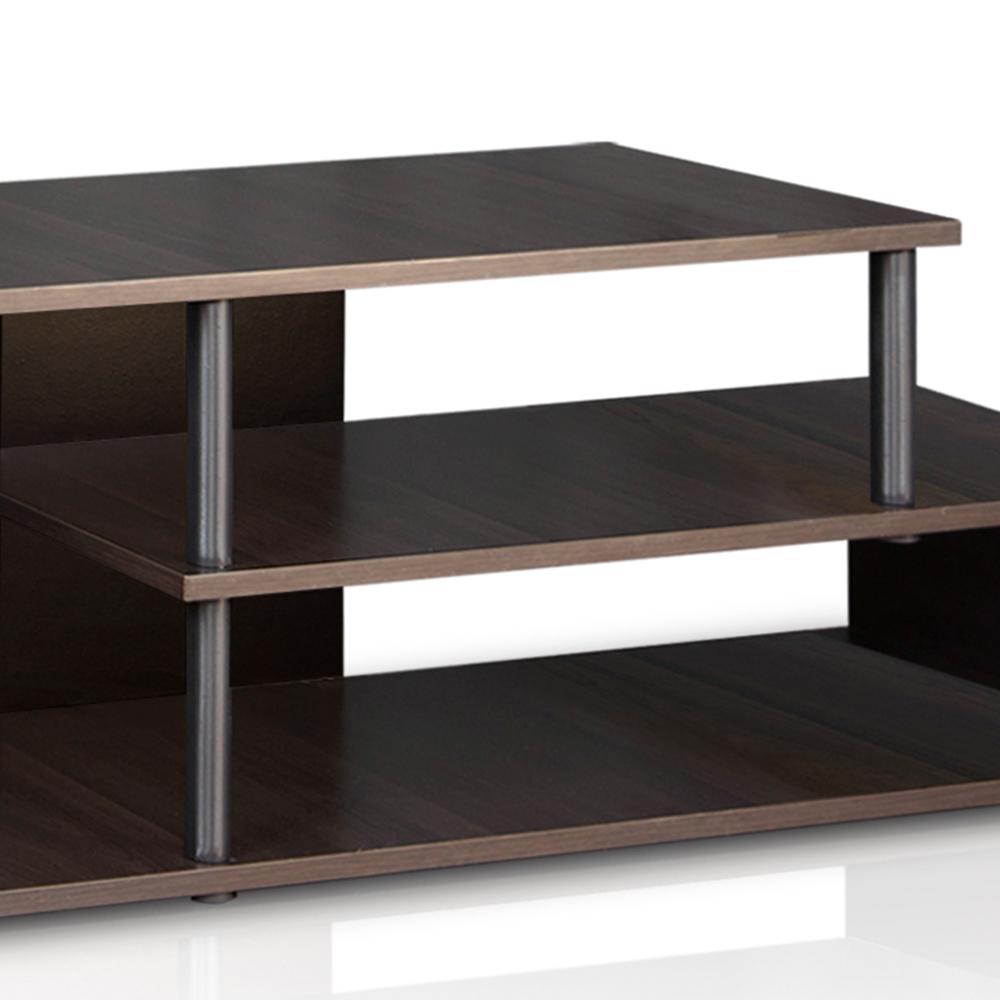 FURINNO Econ Espresso Low Rise Entertainment Center Flat Screen TV