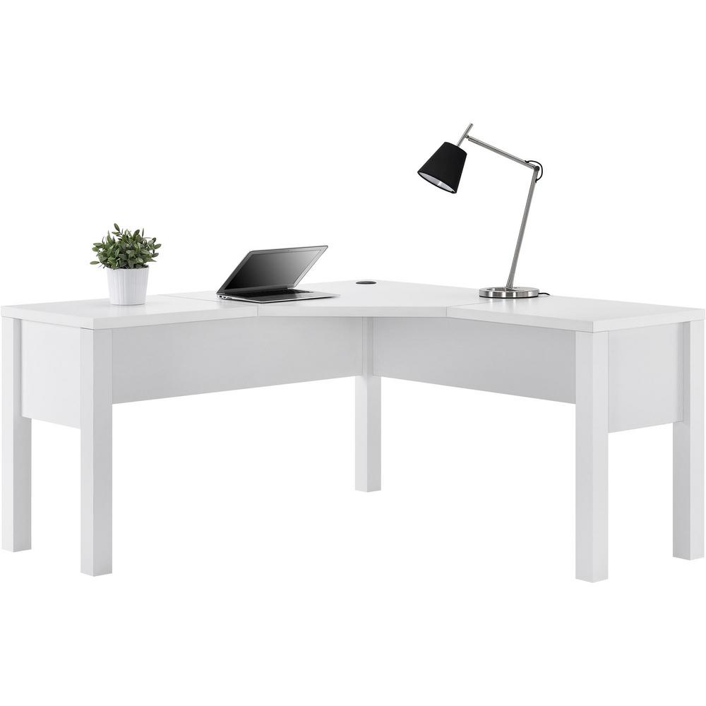 Ameriwood Home Marston White L Shaped Desk Hd20385 The Home Depot