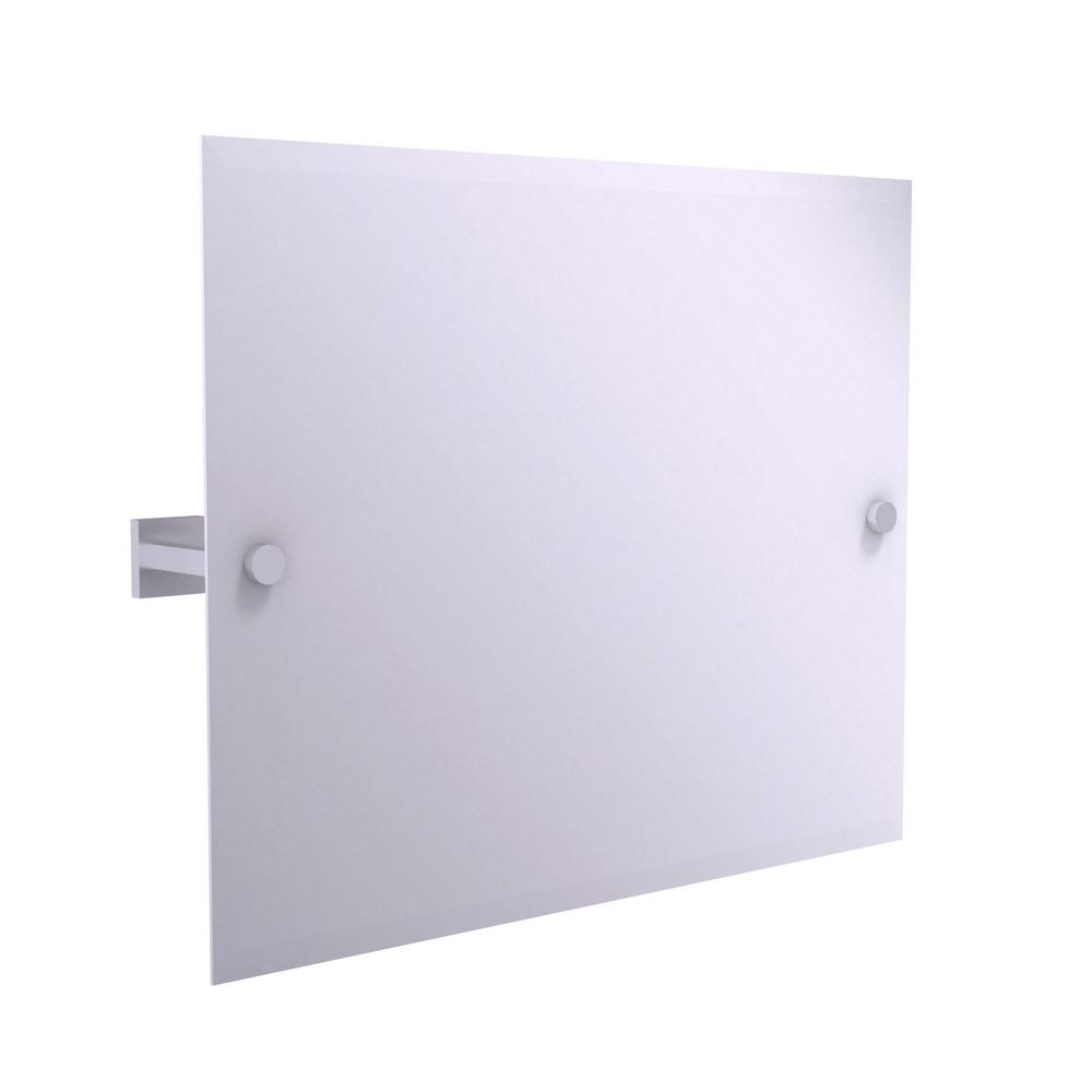 Allied Br Montero Collection Contemporary Frameless Landscape Allied Br Montero Collection Contemporary Frameless Landscape Rectangular Tilt Mirror With Beveled Edge In Satin Chrome