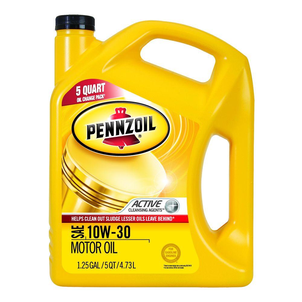 Pennzoil 10W30 GF5 160 oz. Motor Lubricant Oil-550038360 - The Home Depot