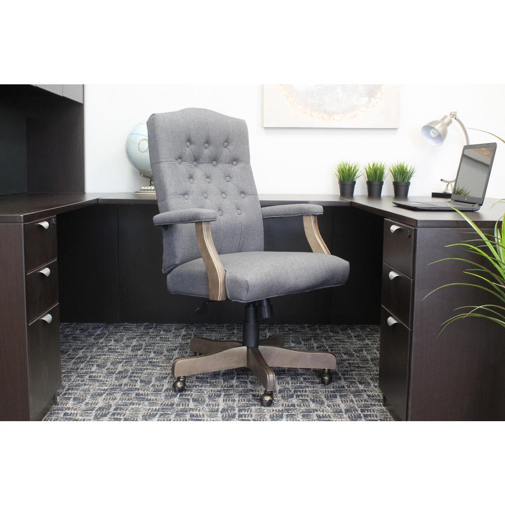Boss Slate Grey Linen Chair With Driftwood Finish Frame B905dw Sg Boss Slate Grey Linen Chair With Driftwood Finish Frame
