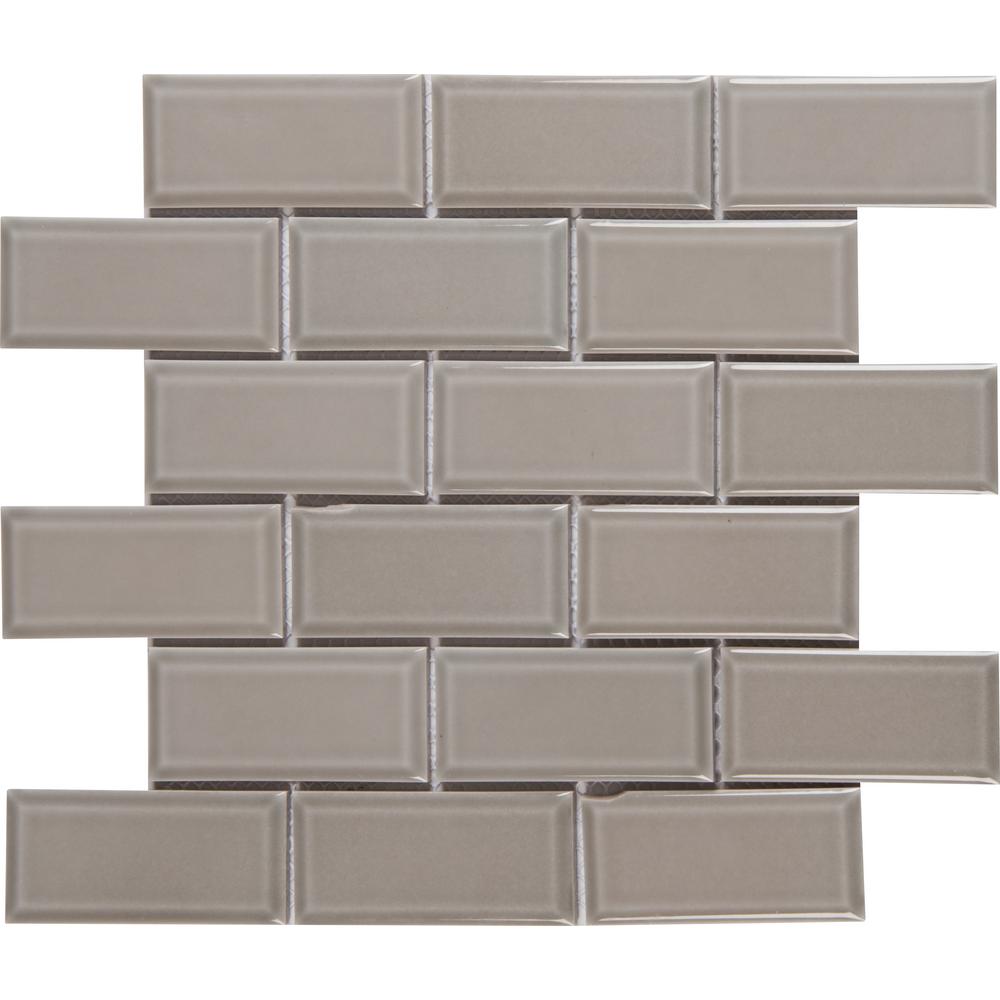 Msi Gray Bevel 11 47 In X 63 6 Mm Glazed Ceramic Mesh Msi Gray Bevel 11 47 In X 63 6 Mm Glazed Ceramic Mesh