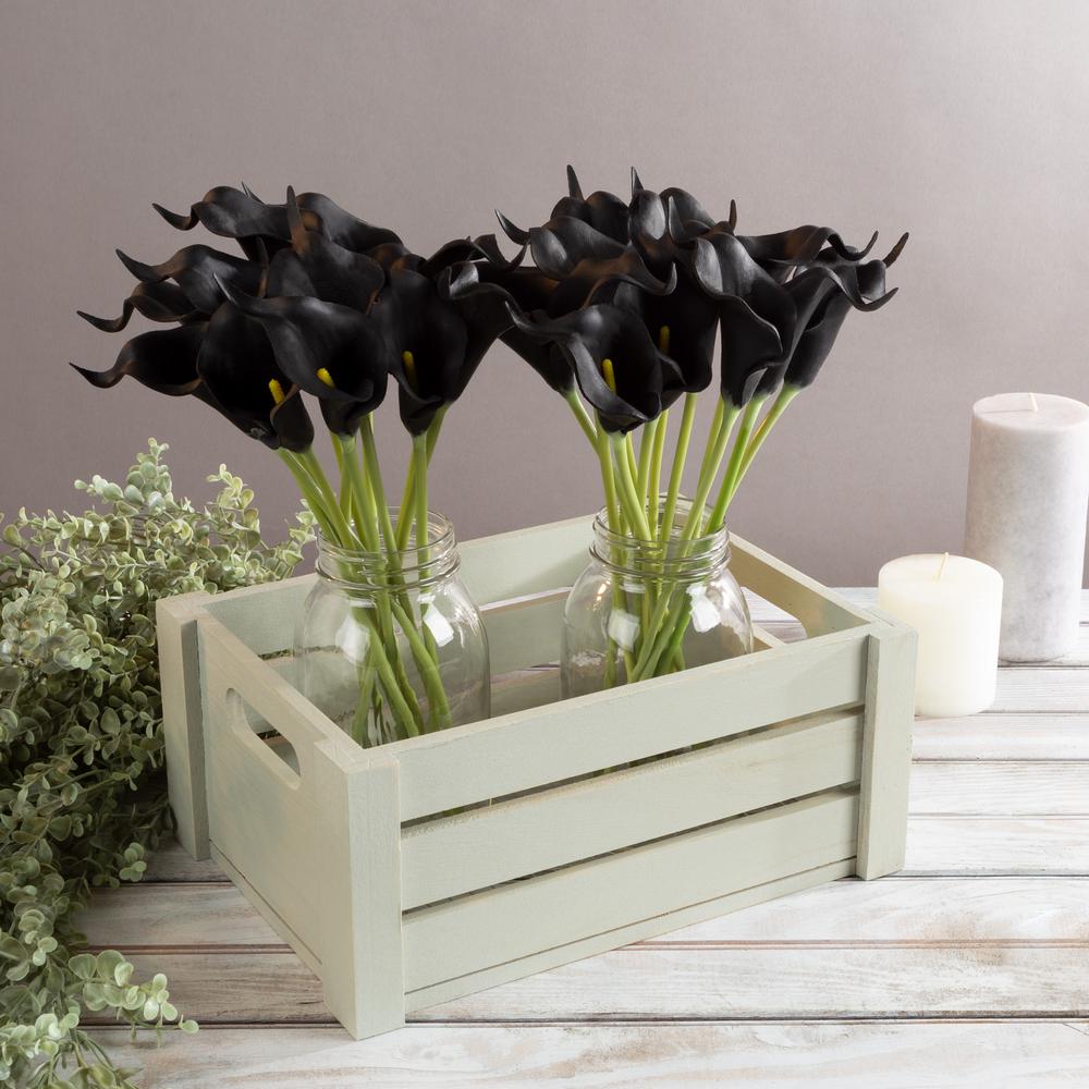 black artificial flowers