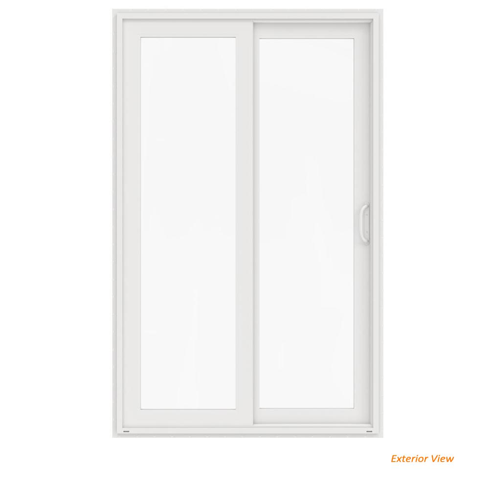 Simonton White 3 Panel French Rail Sliding Patio Door With Prosolar V 4500 White Vinyl Right Hand Full
