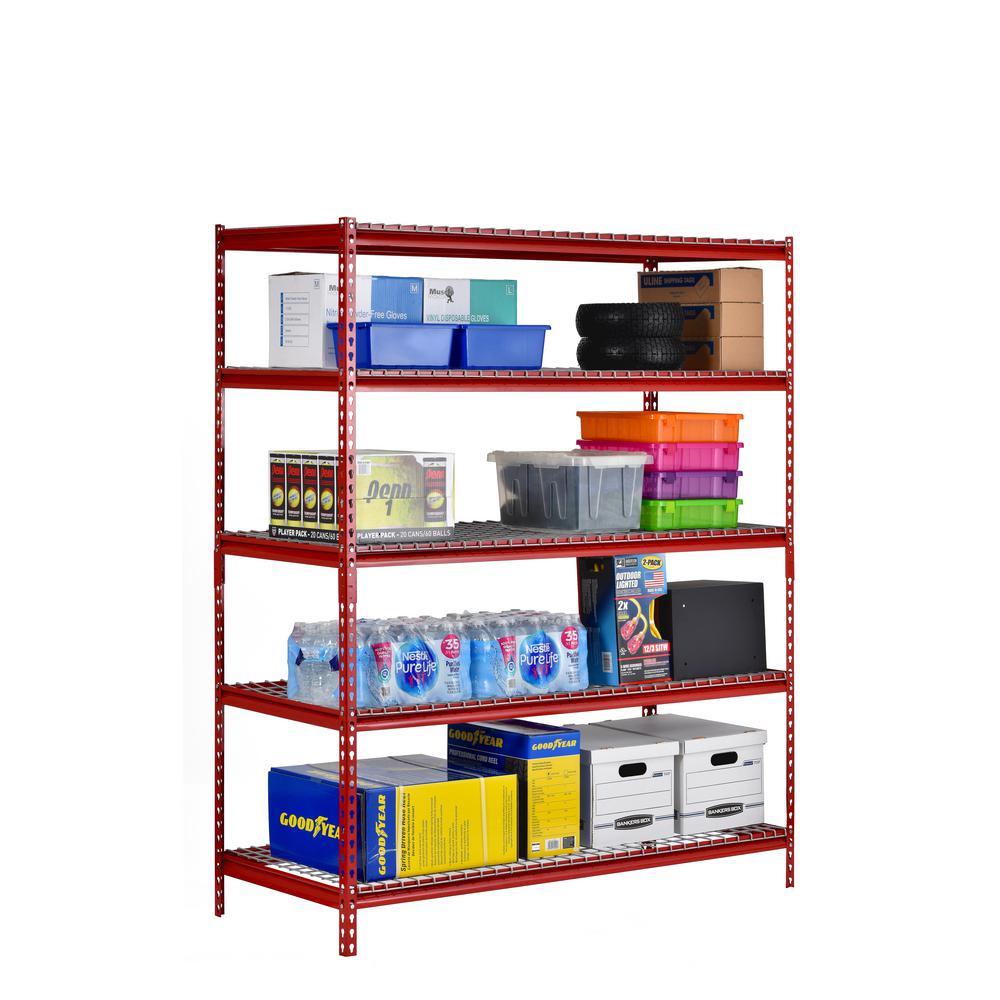 Husky 78 In H X 60 W 24 D 5 Shelf Steel Unit