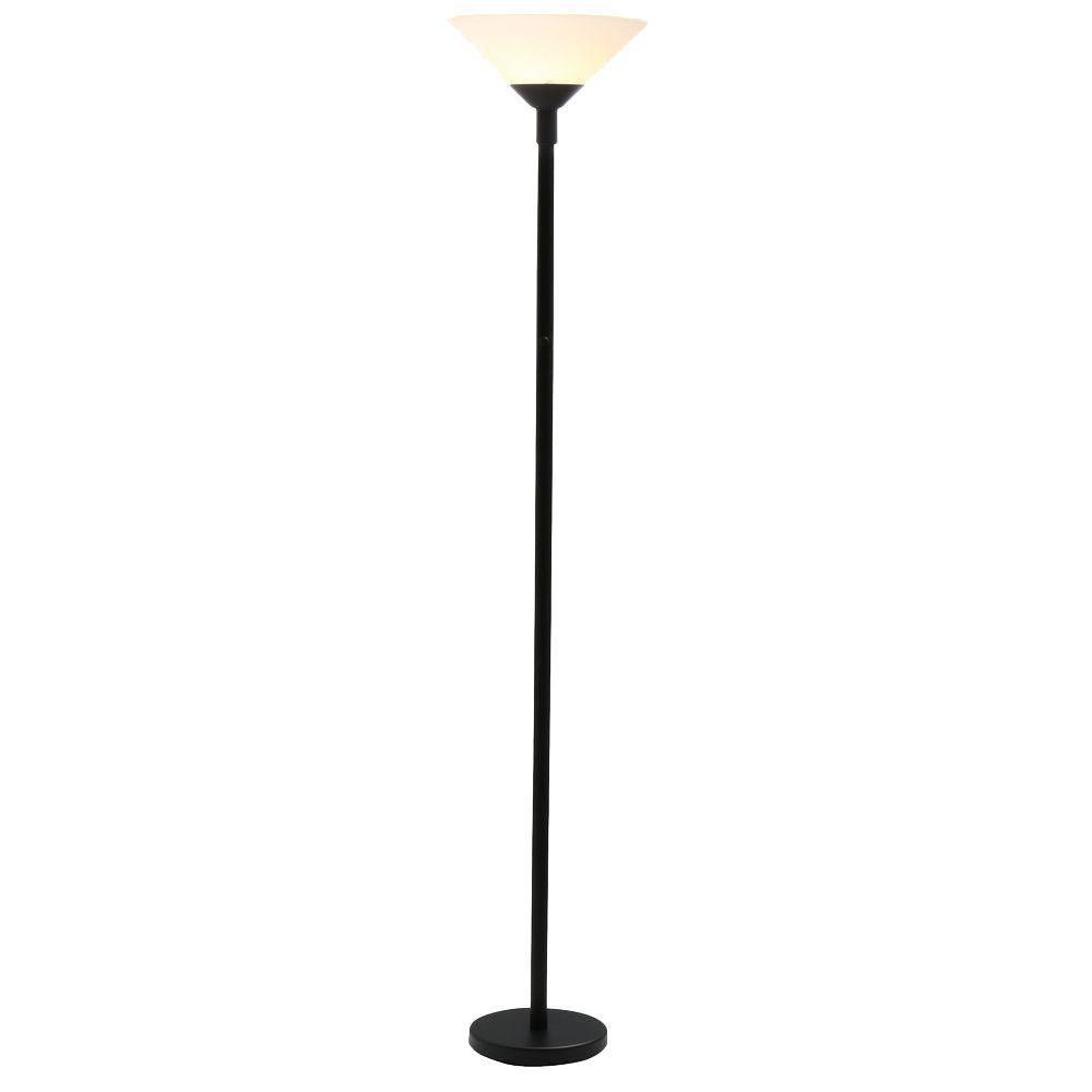Hampton Bay 71 5 In Black Floor Lamp 20924 000 The Home Depot Black Floor Lamp