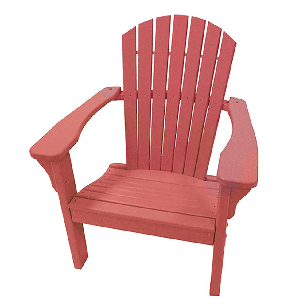 Perfect Choice Cardinal Red Plastic Adirondack Chair-BY.OFC-CR - The