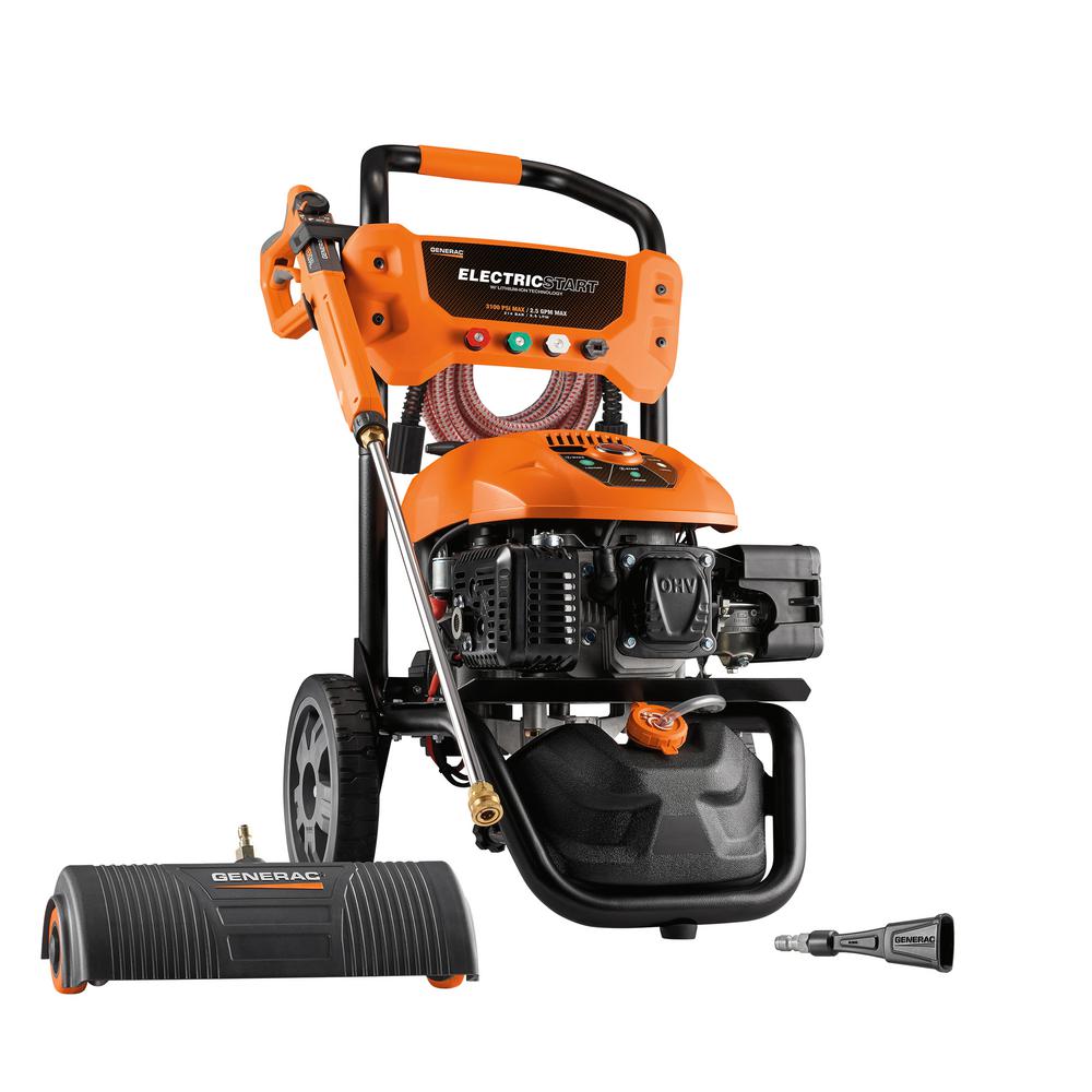 3100 PSI 2.5 GPM Electric Start Residential Pressure Washer Kit