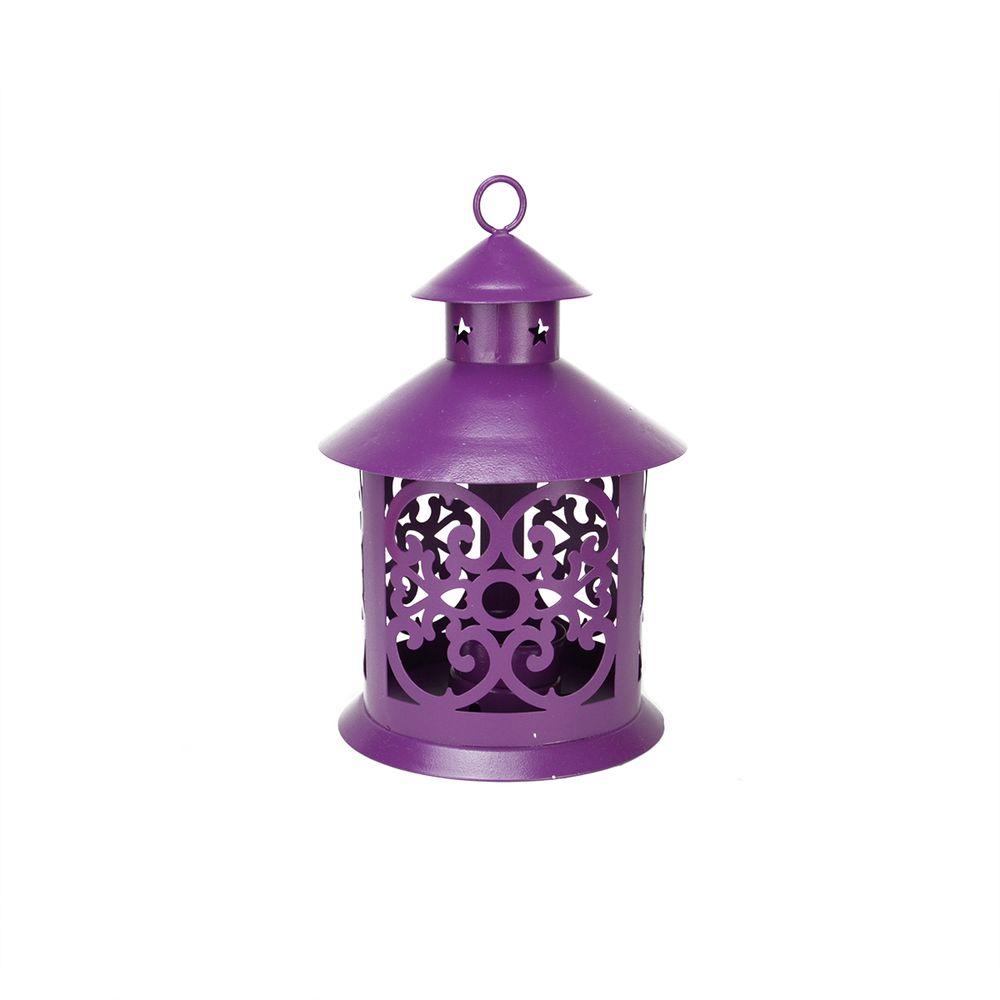 Northlight 8 In Shiny Purple Votive Or Tealight Candle Holder Shiny Purple Votive Or Tealight Candle Holder Lantern With Star And Scroll Cutouts 31537628 The Home Depot