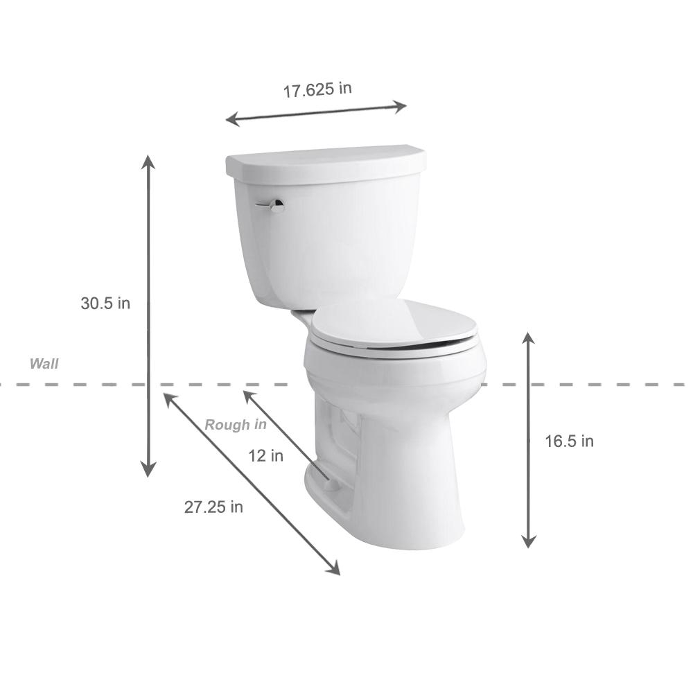 Kohler Cimarron Comfort Height 2 Piece 1 6 Gpf Single Flush Round