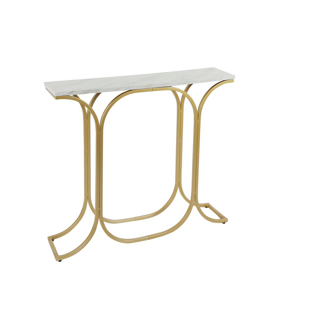 Frenchi Home Furnishing Entryway Table With Faux Marble Top