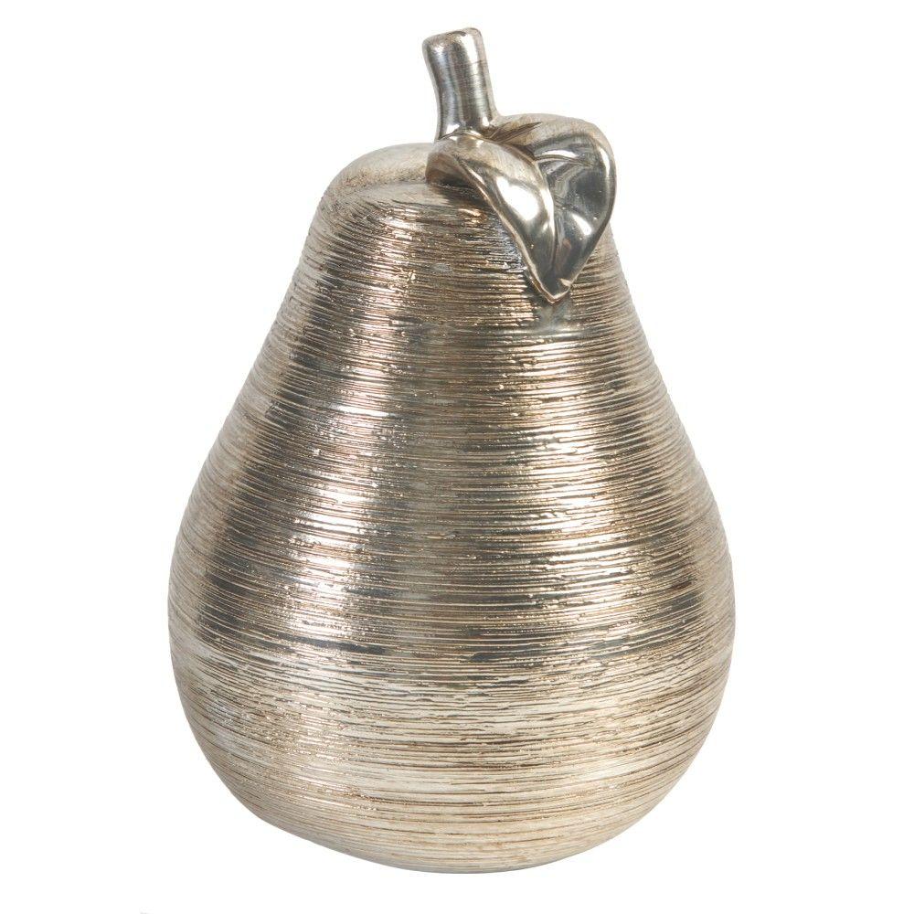 Home Decorators Collection 7 in. H Pear Decorative Sculpture in Pleated