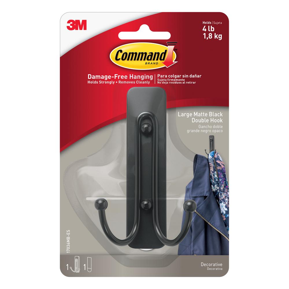 Command Large Black Picture Hanging Adhesive Strips (Set of 12Adhesive