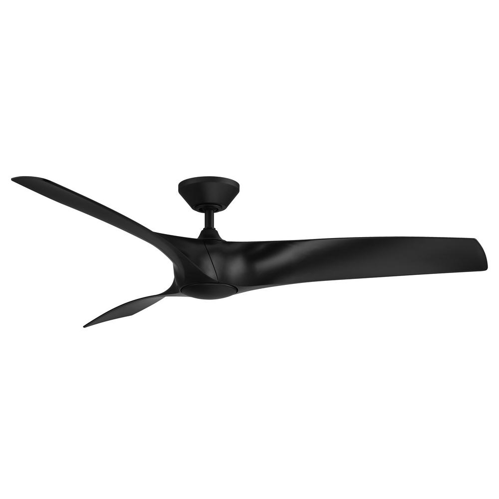 Modern Forms Zephyr 62 in. Indoor/Outdoor Matte Black 3-Blade Smart