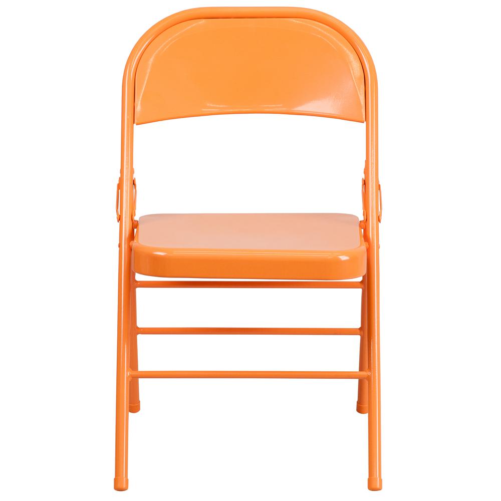 Flash Furniture Orange Marmalade Metal Folding Chair 4 Pack Cga Orange Marmalade Metal Folding Chair