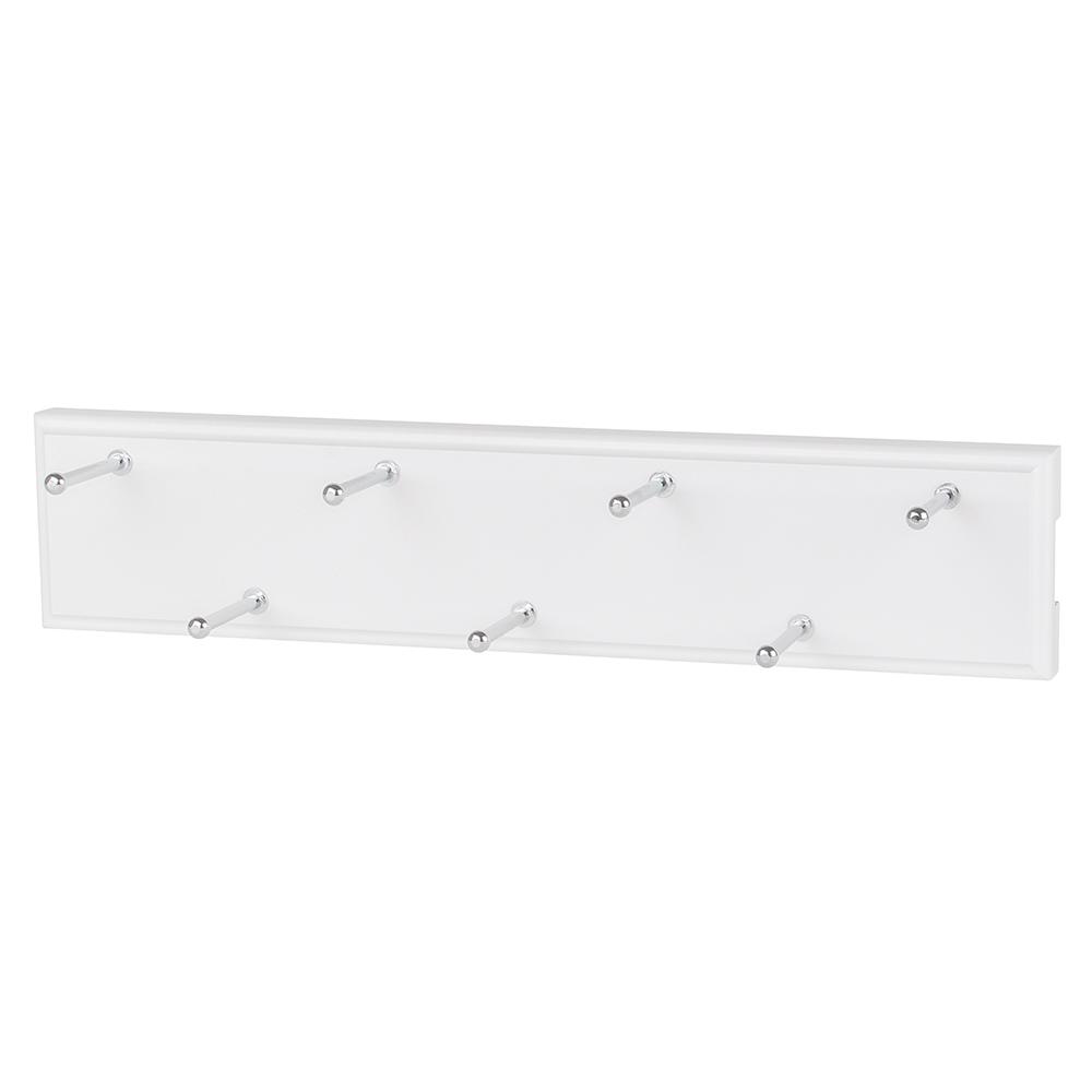 SimplyNeu 7Hook White Sliding Belt RackSNBRWH The Home Depot