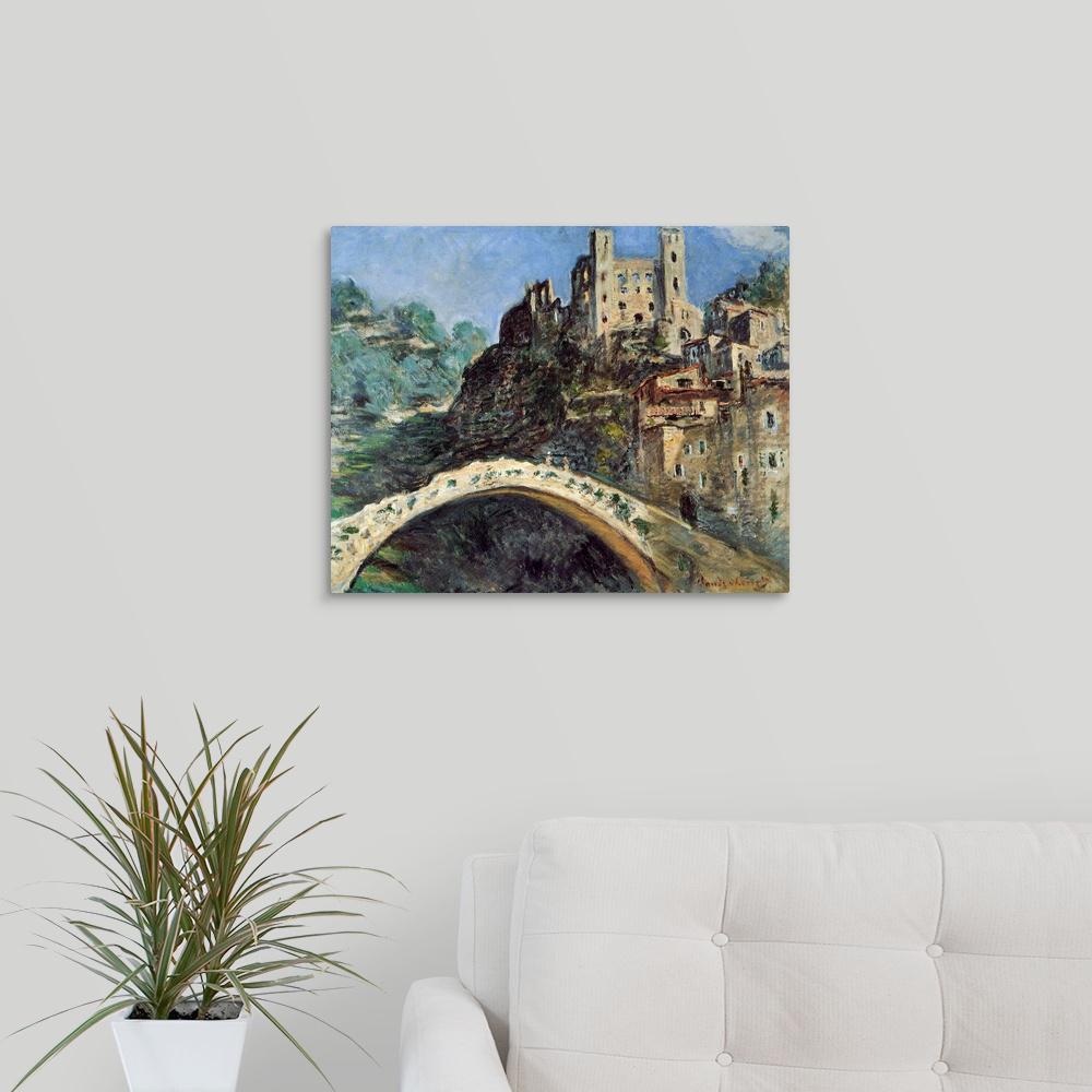 Dolceacqua Italy 1884 By Claude Monet Canvas Wall Art