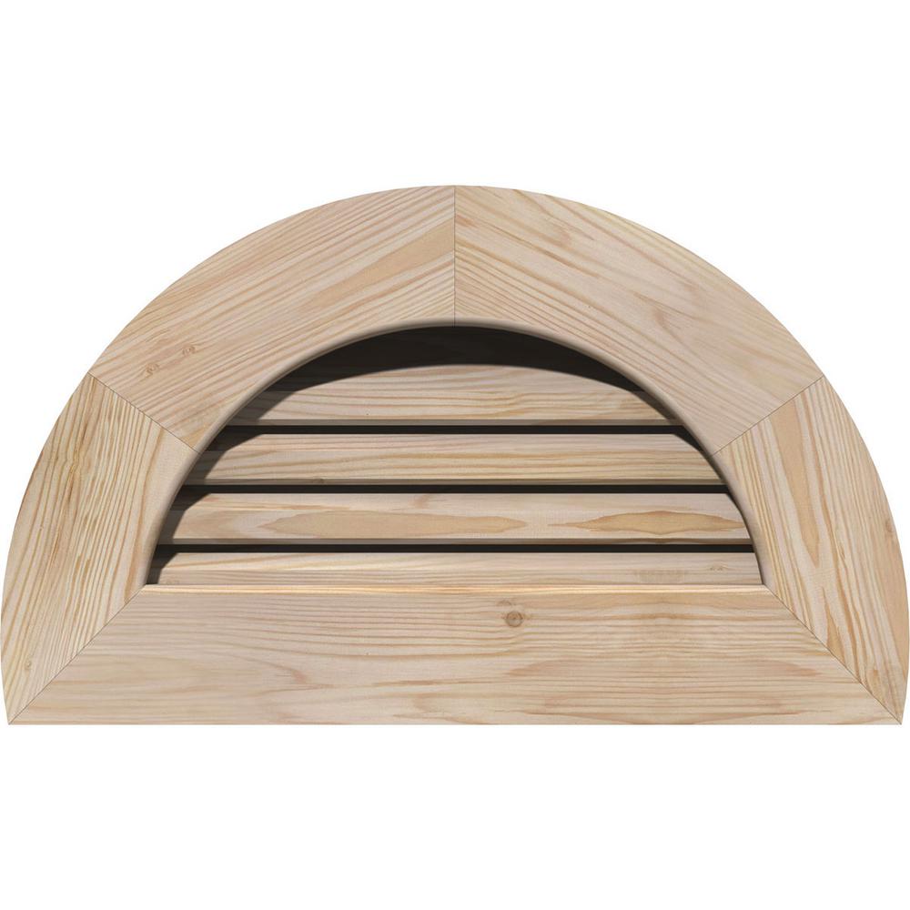 ekena millwork 25 in. x 15 in. functional half round gable