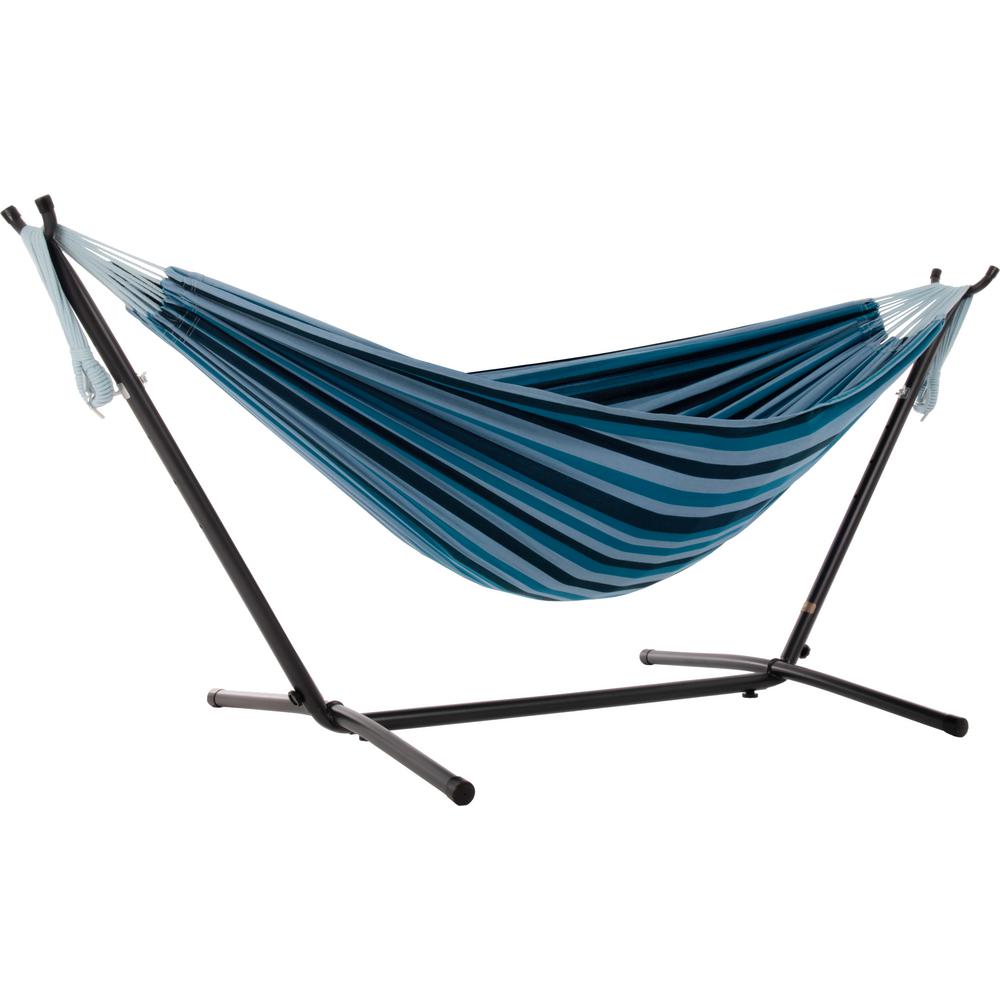 Vivere's Combo - Double Blue Lagoon Hammock with Stand (9ft)