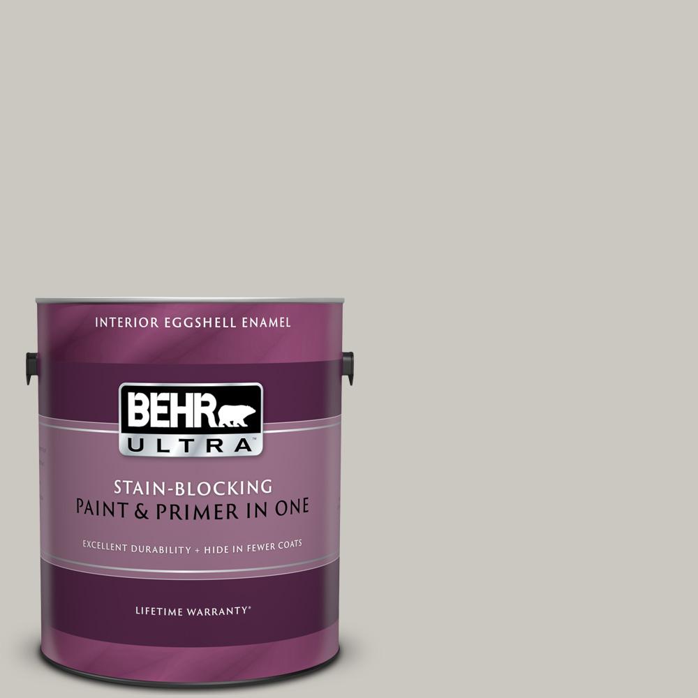 BEHR ULTRA 1 gal. PPU2412 Whitewash Oak Eggshell Enamel Interior Paint and Primer in One