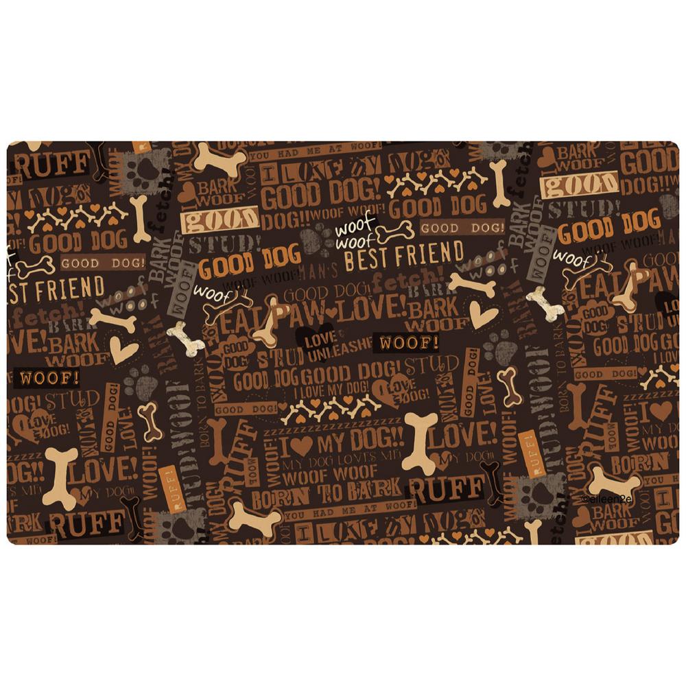 Drymate Good Dog Brown 20 In X 12 In Multi Use Pet Mat Set Of 2