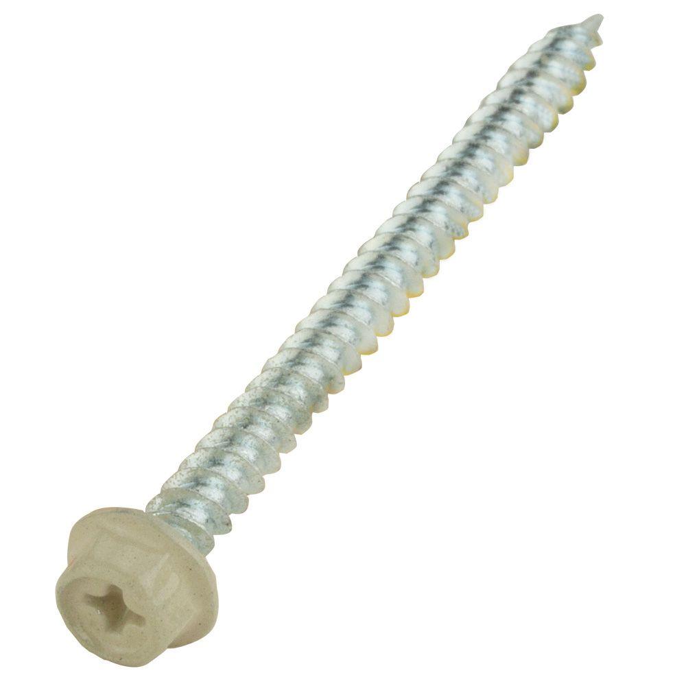 Everbilt 8 x 2 in. Tan HexHead Phillips Register Vent Screw (4Piece