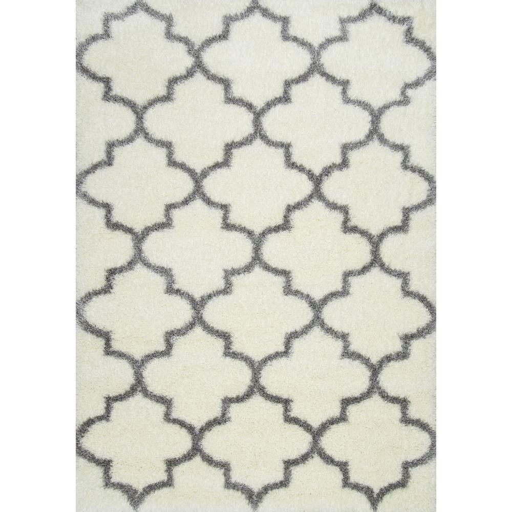 nuLOOM Luna Trellis Shag Ivory 8 ft. x 10 ft. Area RugOZSG16A8010