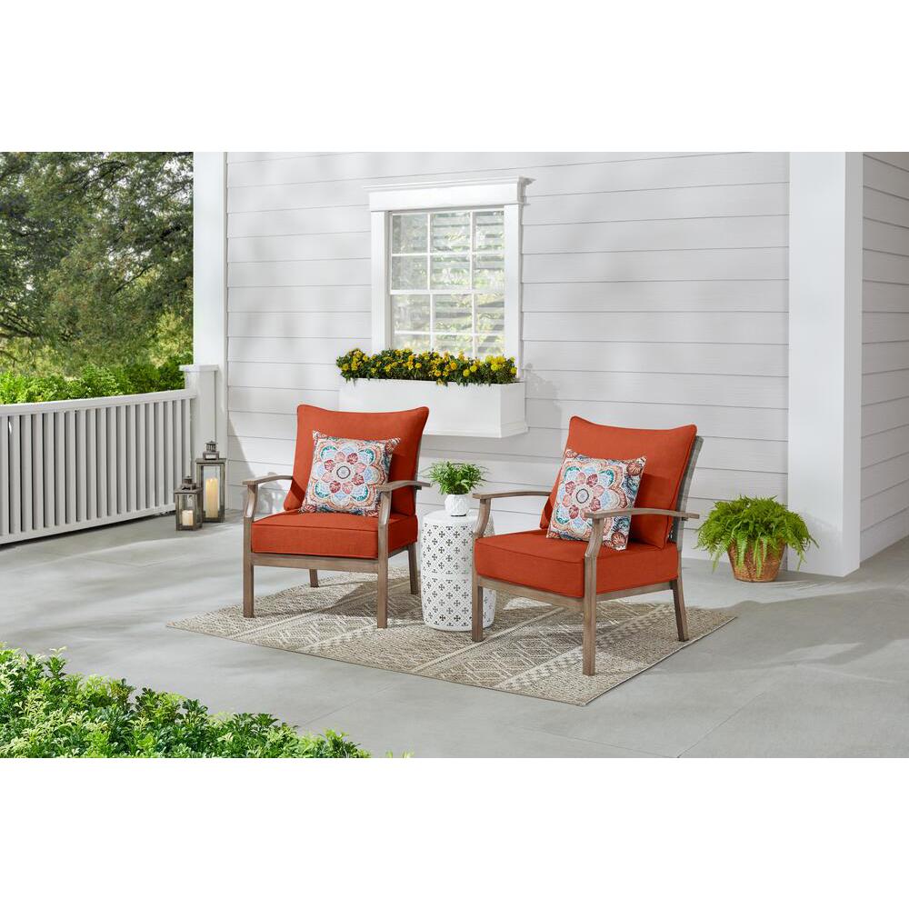 Metal Hampton Bay Red Patio Chairs Patio Furniture The Home Depot