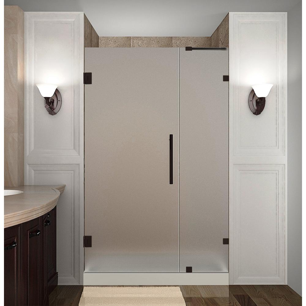 Aston Nautis 45 25 46 25 In X 72 In Frameless Hinged Shower Door