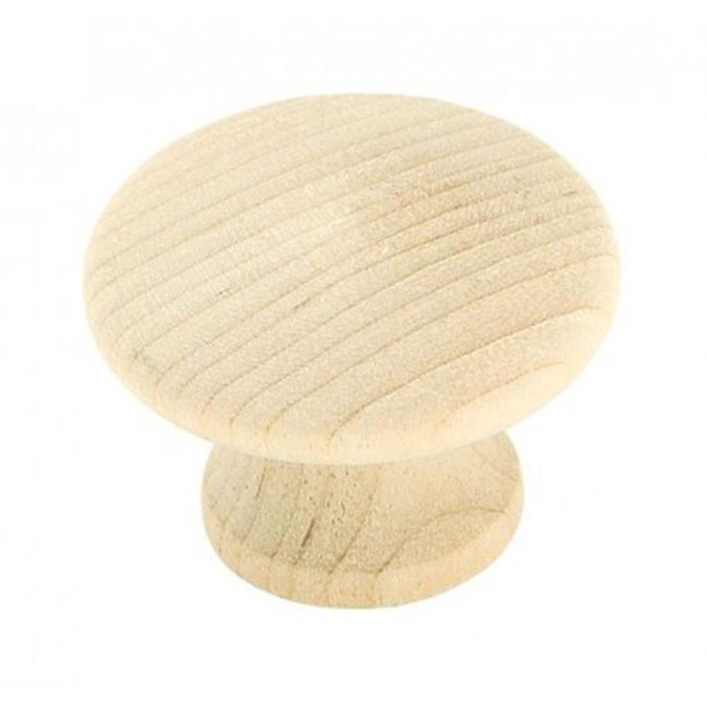 Amerock Allison Value 1 4 In 32 Mm Unfinished Wood Cabinet Knob 32 Mm Unfinished Wood