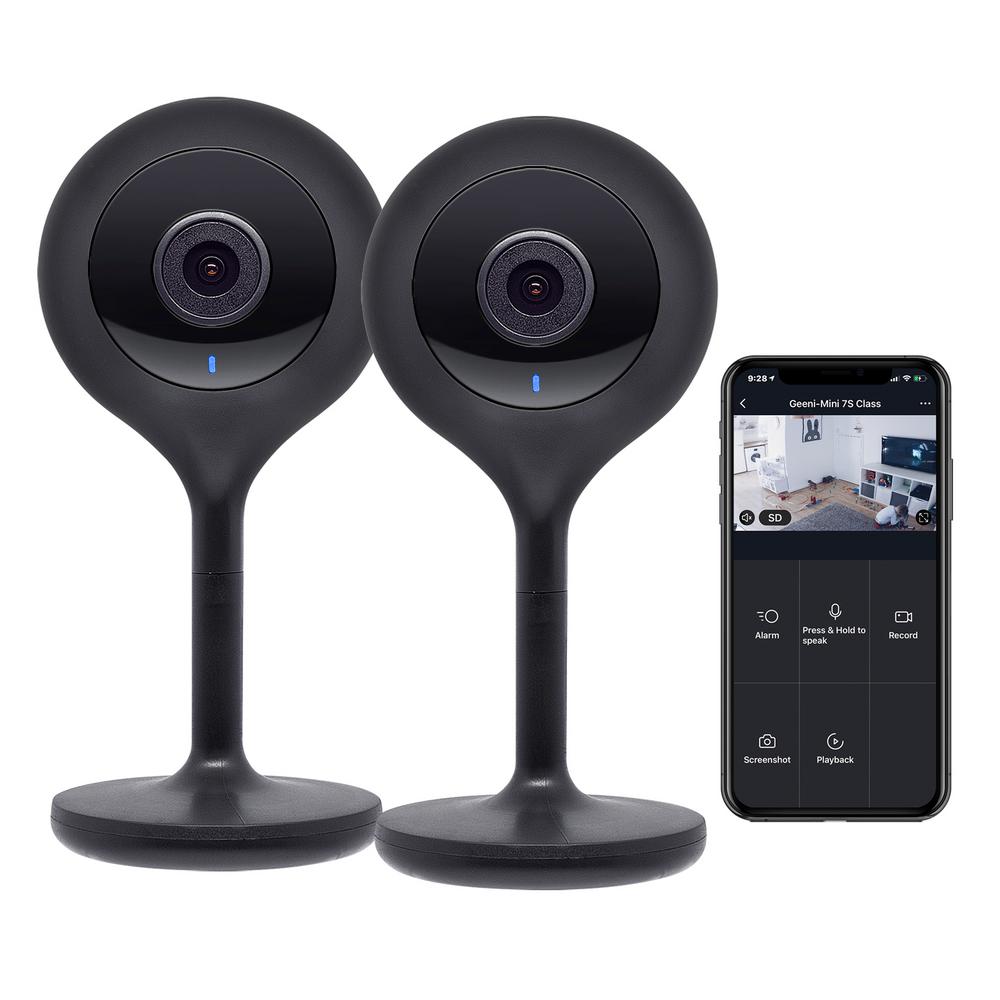 Geeni Look 1080p Hd Smart Wi Fi Security Camera System With Night Vision Motion Detection 2 Way Audio No Hub Required 2 Pack Gn Cw028 999 The Home Depot