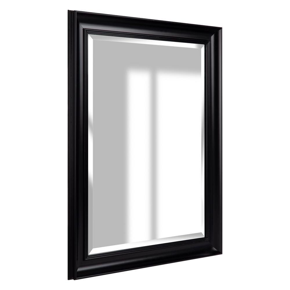 Pinnacle 16 in. x 20 in. Woodgrain Blackwash Framed Beveled Wall Accent ...