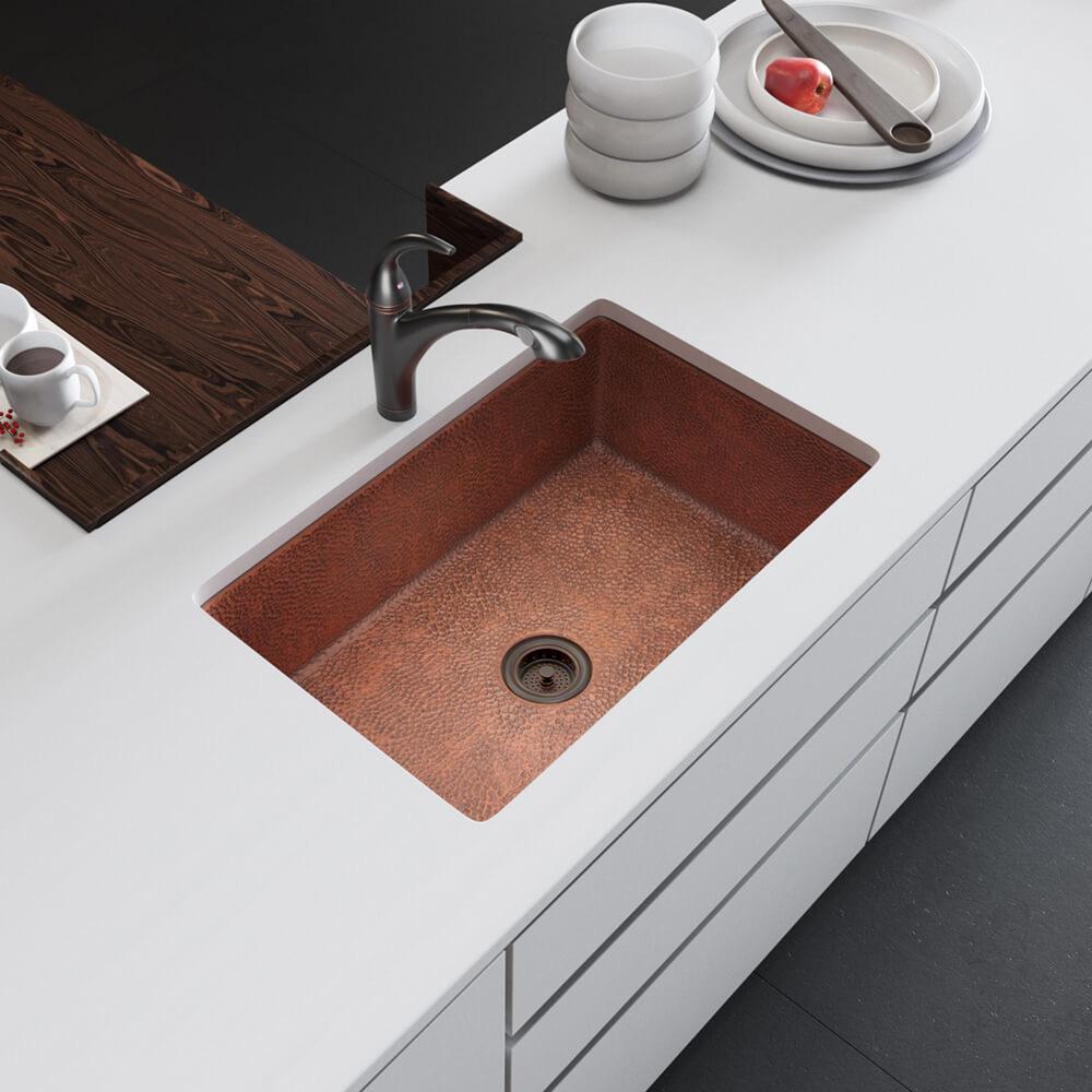 Rene Undermount Copper 33 In Single Bowl Kitchen Sink