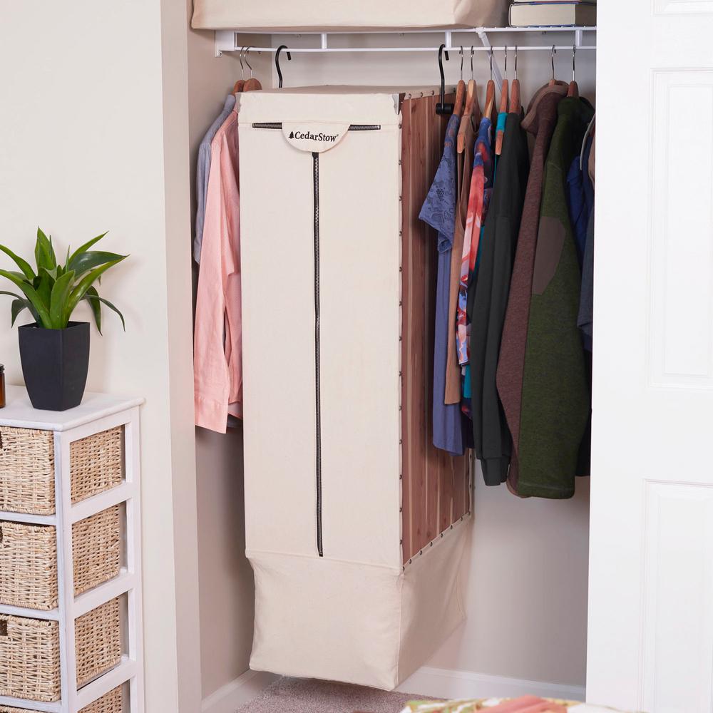 Household Essentials 15 25 In W X 52 H 19 8 D Natural Long Garment Hanging Bag Household Essentials 15 25 In W X 52 H 19 8 D Natural Long Garment Hanging Bag