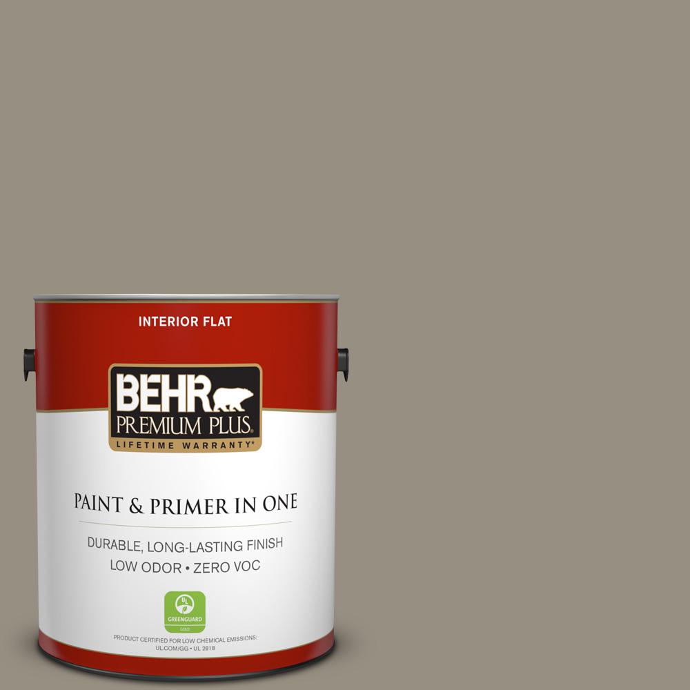 BEHR Premium Plus 1gal. N3205 Gray Squirrel Flat Interior Paint140001 The Home Depot
