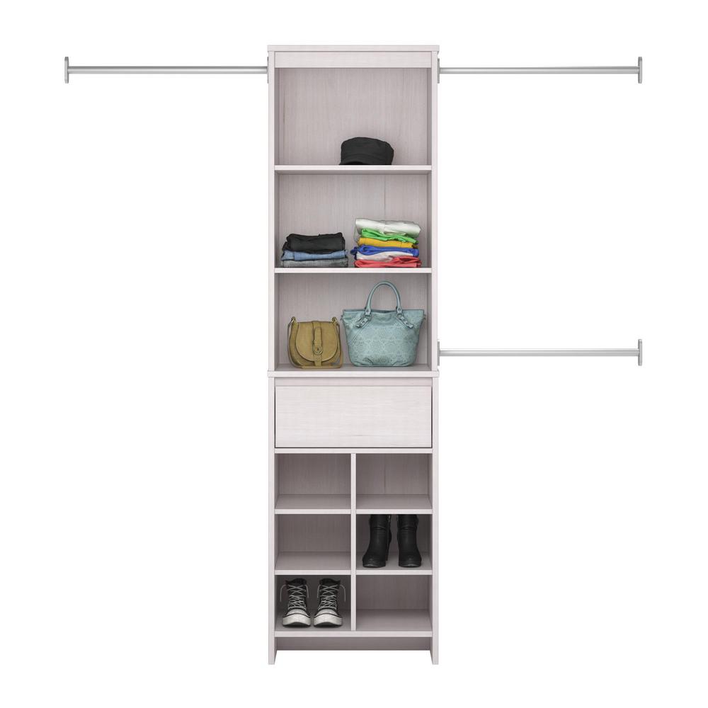 Ameriwood Home Adult Closet System In Vintage White Hd35785 The