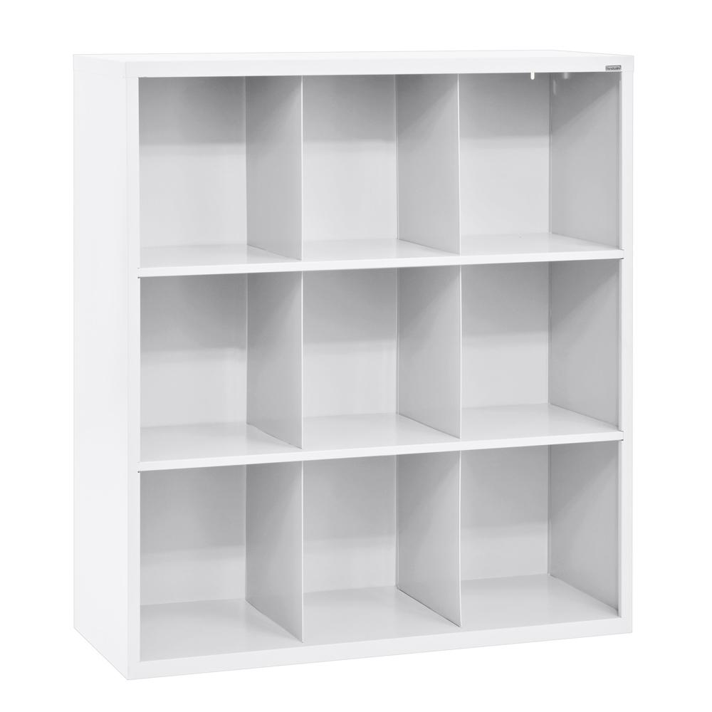 Sandusky 52 In H X 46 In W X 18 In D White 9 Cube Cubby