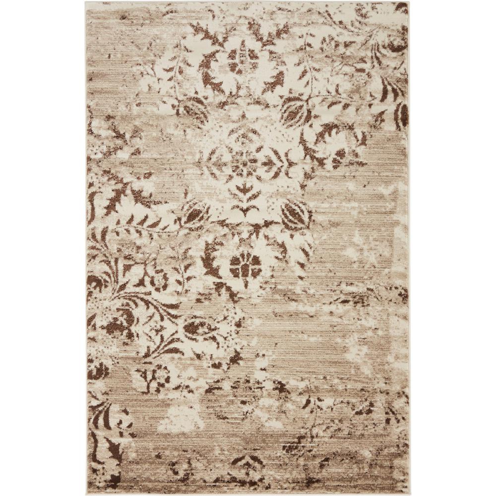 Anji Mountain Contemporary Chocolate Brown 4 ft. x 6 ft. Area Rug