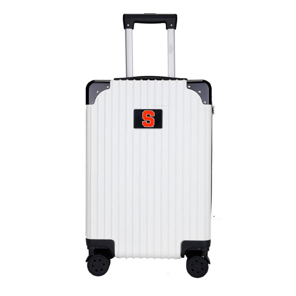 white suitcase carry on