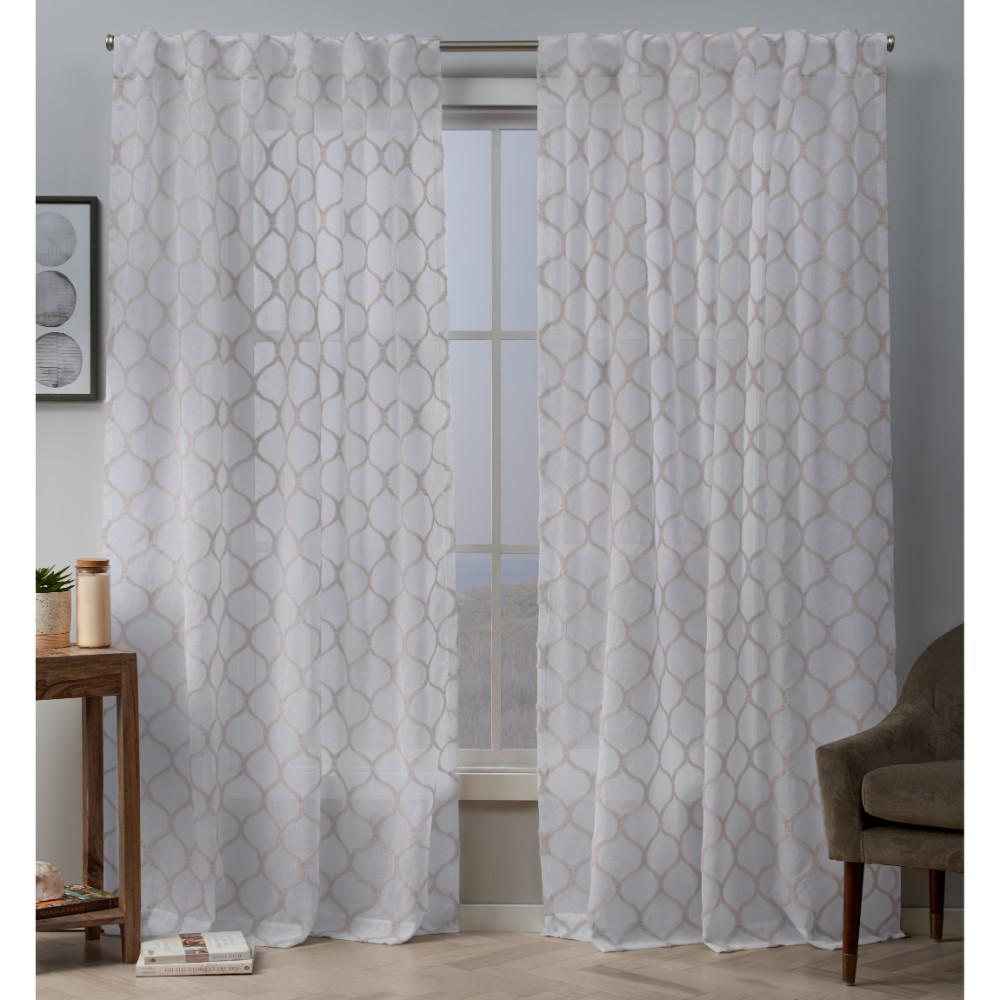 Exclusive Home Curtains Bradford 54 in. W x 96 in. L Sheer Hidden Tab