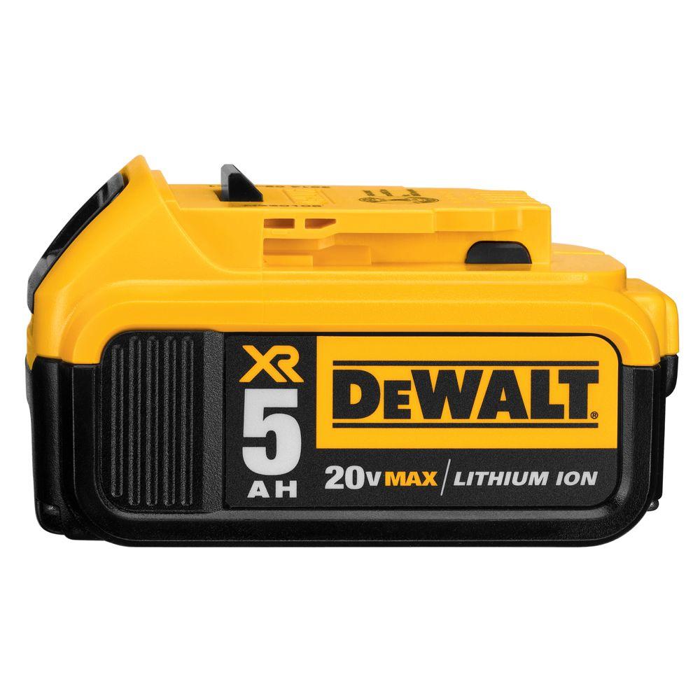 DEWALT 20-Volt MAX XR Lithium-Ion Premium Battery Pack 5.0Ah-DCB205 ...