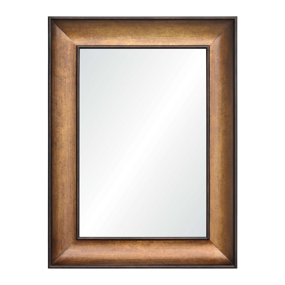 Bronze Copper Metallic Mirrors Home Decor The Depot Atman 40 In X 30 Framed Wall Mirror