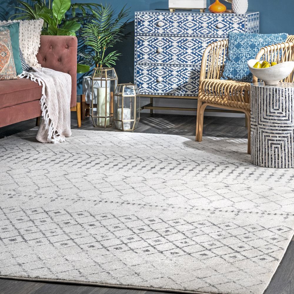 Grey 91 x 152 cm nuLOOM RZBD16A Moroccan Blythe Area Rug