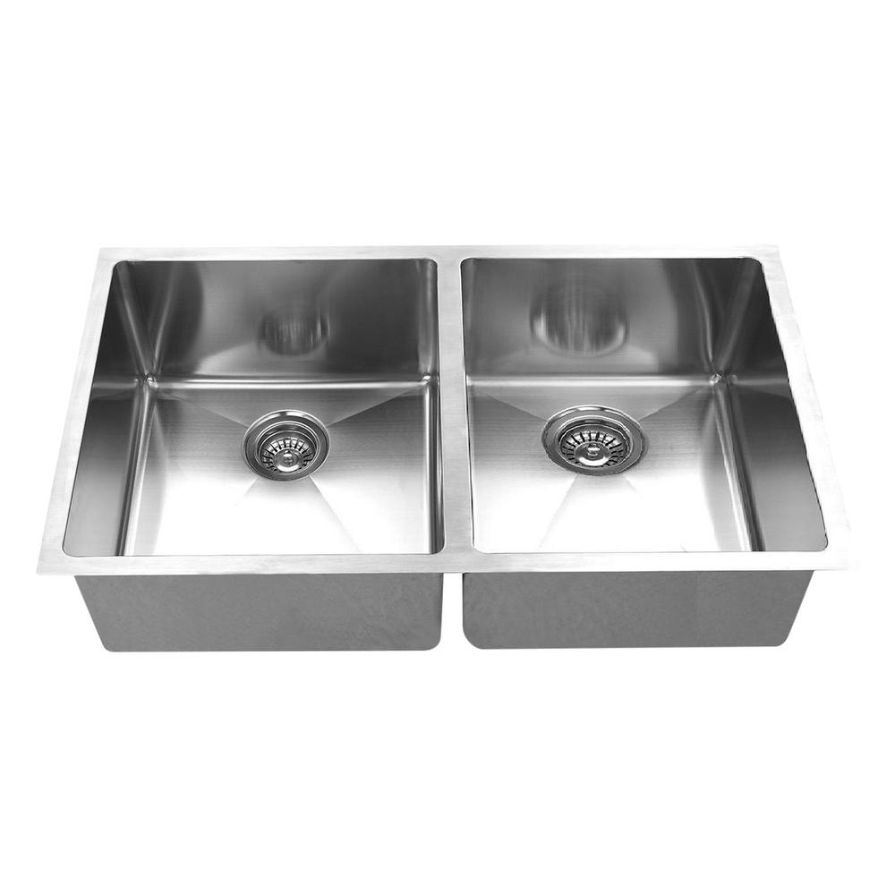 Stainless Steel Boann Kitchen Sinks The Home Depot Hand Made 16 Gauge R15 50 Undermount 304 Stainless Steel 32 In