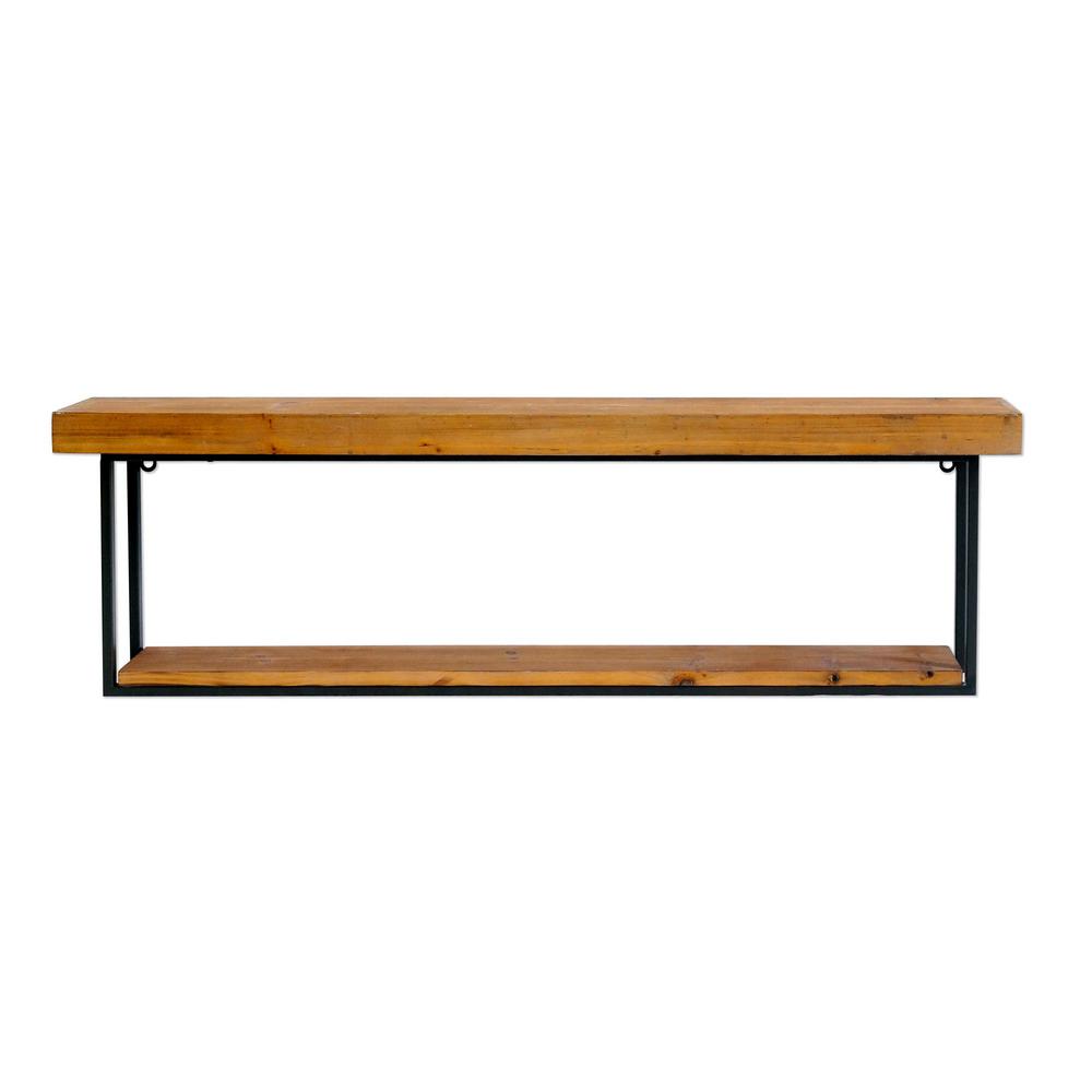 Berland Wood And Metal Wall Shelf Set Of 2 U19285st The Home Undefined Berland Wood And Metal Wall Shelf Set Of 2