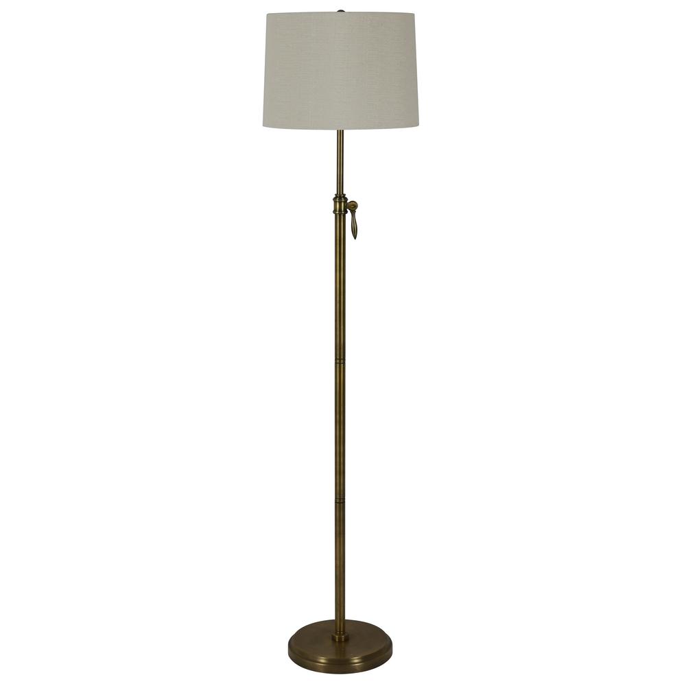 Decor Therapy Henry 63 5 In Adjustable Brass Floor Lamp With Shade