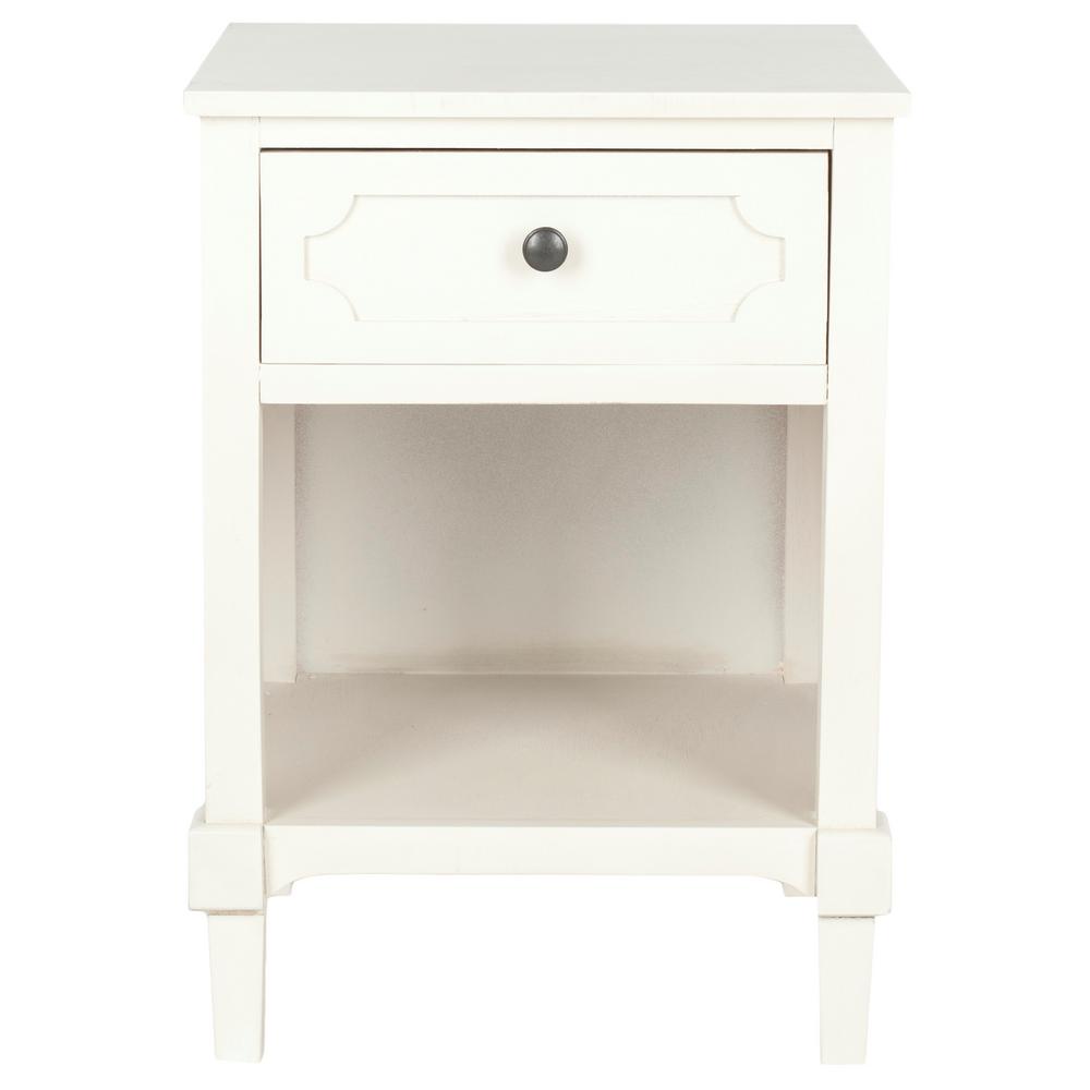 Safavieh Everly Vintage Gray Storage Side Table Amh5743d