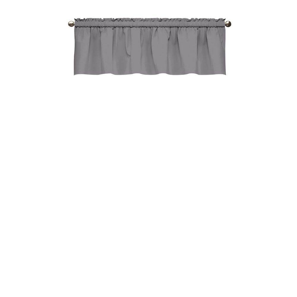 Eclipse Kendall Blackout Wave Window Valance In Charcoal 42 In