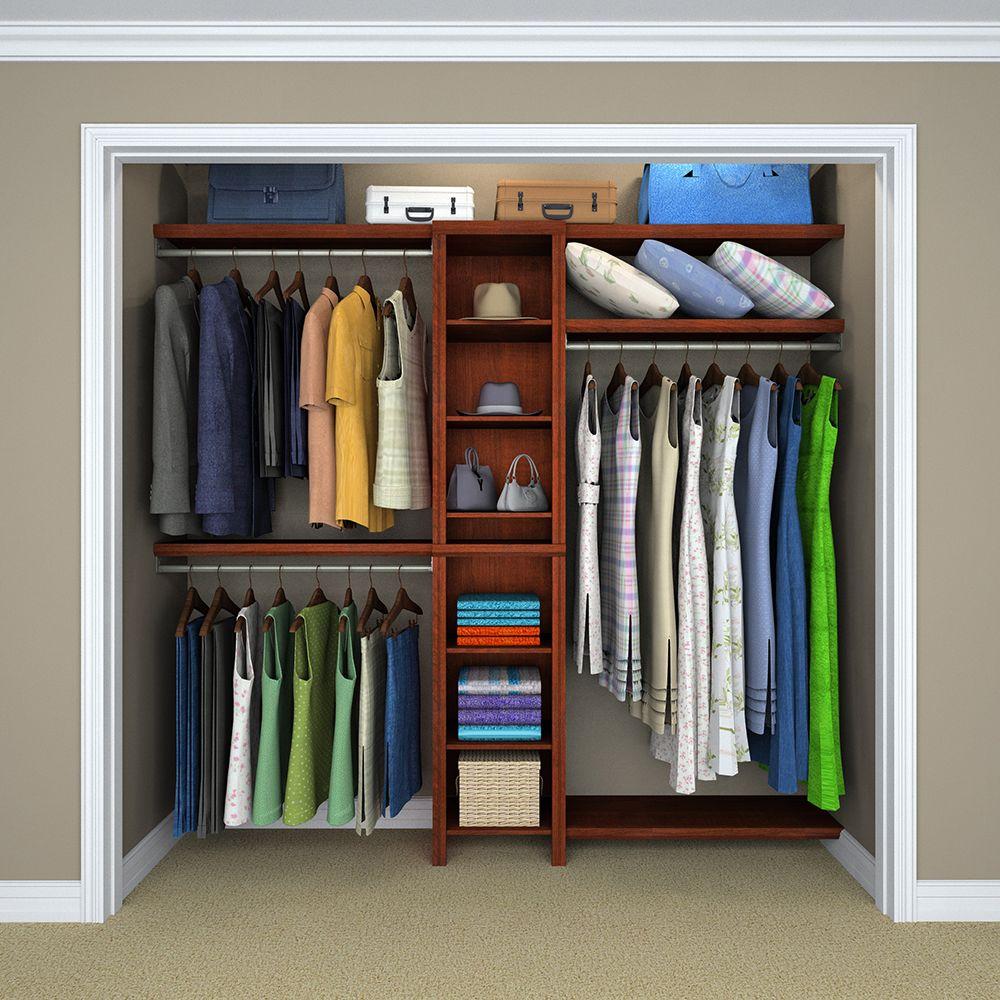 Impressions Collection In Dark Cherry Storage Organization The   Dark Cherry Closetmaid Wood Closet Systems 33015 64 400 