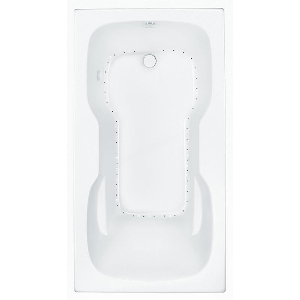 Aquatic Serenity 4 5 ft. Reversible Drain Air Bath Tub in White